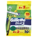 Gillette Rasoio Uomo Blue3 Sensitive Usa e Getta a 3 Lame, Confezione da 8 rasoi+2 Gratis = 10 Rasoi